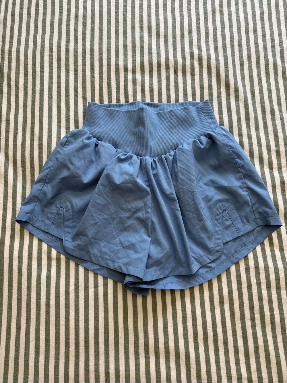 Amazon Women’s Light Blue High-Waist Athletic Running Shorts